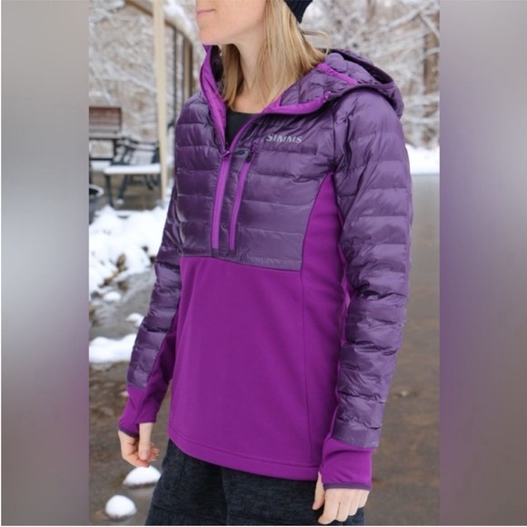 Simms Women’s ExStream BiComp Hooded Jacket Purple Size XS PrimaLoft - Picture 12 of 14